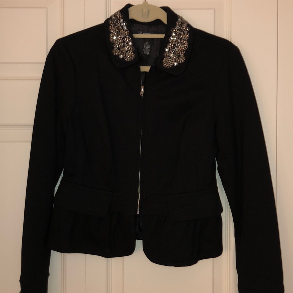 Inc Jacket with embellished collar